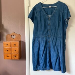 Old Navy Denim Blue Midi Dress